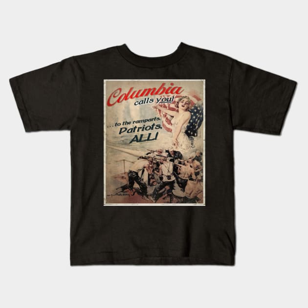 BIoshock Infinite Patriots Kids T-Shirt by gruntcooker